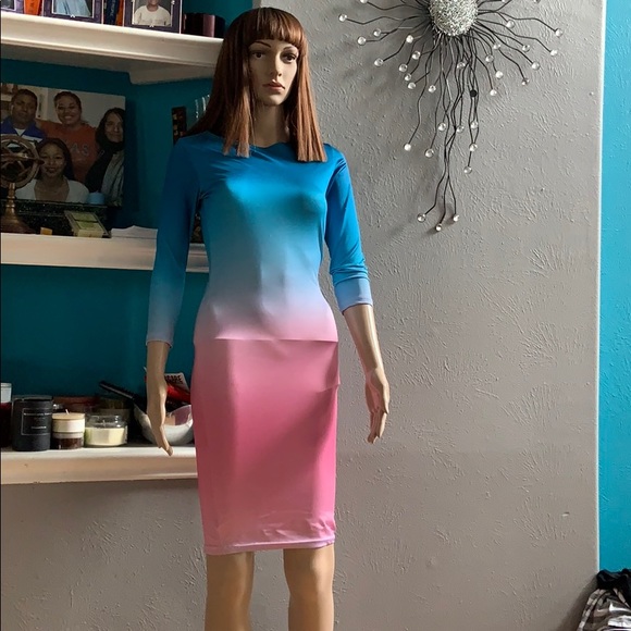 Dresses & Skirts - Ombré  blue and pink dress.